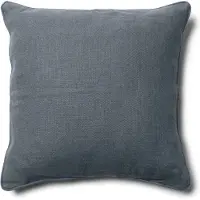 Rivièra Maison Kussenhoes 50x50 Blauw linnen effen kleur - Verona sierkussen vierkant