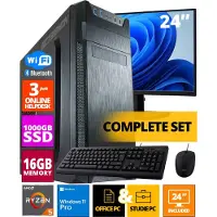 Screenon Budget Office PC SET - Ryzen 5 - 1TB NVMe SSD - 16GB RAM - Radeon Vega 7 ( 24 Inch Monitor | Muis | Toetsenbord ) + WiFi & Bluetooth