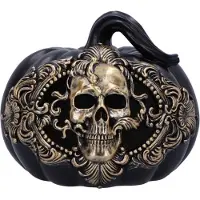 Nemesis Now beeld/figuur - Baroque Harvest Pompoen Schedel met LED licht - 20cm - zeer gedetailleerd - handbeschilderd