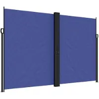 vidaXL Tuinscherm uittrekbaar 220x1200 cm blauw
