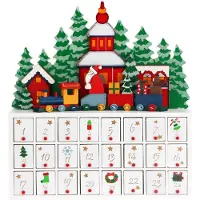 Spiel Werk Advent kalender kerstlandschap met lades, kerst advent kalender