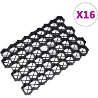 vidaXL Grasroosters 16 st 60x40x3 cm kunststof groen