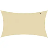 Kopu schaduwdoek rechthoek 280 gram waterdoorlatend 2x4 m creme