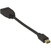 Microconnect MDPDP-4K, 0,15 meter, Mini DisplayPort naar DisplayPort, mannelijk naar vrouwelijk, 4096 x 2160 pixels