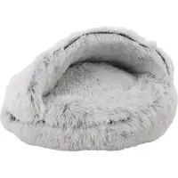 Flamingo 561378 Slaapplaats Alba Rond Wit & Grijs - 50 x 50 x 29 cm