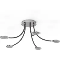 Steinhauer Plafondlamp Turound 3375ST – stalen designlamp met glas, LED, dimbaar, 91,5 cm,