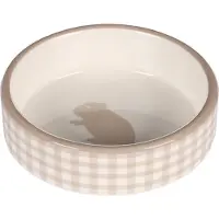 Flamingo Mylo - Eet- En Drinkpot Knaagdier - Eetpot Hamster Mylo Keram. Beige- Wit Rond 100ml 8,5x3cm - 1st - 133730 - 1st
