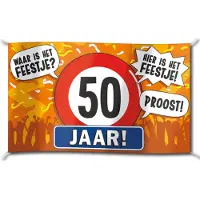 Paper Dreams Gevel Vlag - 50 Jaar Multi multi Polyester Vlag