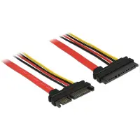 DeLOCK SATA data- en voeding verlengkabel - 5V + 12V - SATA600 - 6 Gbit/s - 0,30 meter