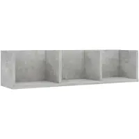 vidaXL Cd-wandschap 75x18x18 cm bewerkt hout betongrijs