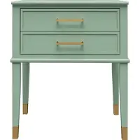 CosmoLiving by Cosmopolitan Bijzettafel Westerleigh 1 lade, van gemakkelijk te onderhouden mdf, poten van massief hout, hoogte 72 cm (1 stuk)