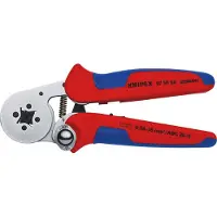 Knipex PreciForce krimptang | Meer-componentengrepen | Gebruineerd | Lengte 220 mm | Zelfbedieningskaart/blister - 97 55 04 SB