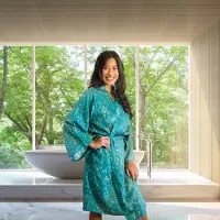 Kayori Shinjo Groen Kimono Tencel | M (Kleur: Turqoise)