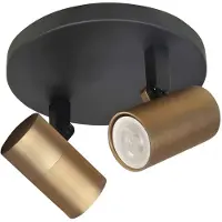 Highlight Spot Picollo 2 lichts Ø 15 cm incl mini GU10 zwart goud