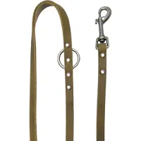 Animal Boulevard Ab30171 - Hals- En Leibanden - Hond - Ab Country Leather Handvrij Leiband Olijf-12mmx200cm - Maat: 12mmx200cm - 205377