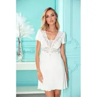 Eldar Selma mooie slipdress met tule en kant- nieuw van , ecru XXL