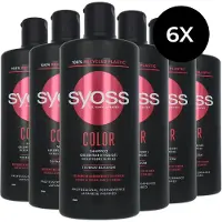 Syoss Color - Shampoo - Gekleurd Haar - Beschermt en Behoudt de Haarkleur - Zachte Reiniging - Glans - Voordeelverpakking - 6x 440ml
