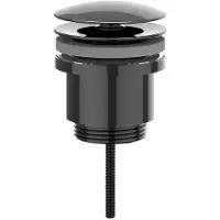 Ivy Aia Design Afvoerplug Always Open Zwart Chroom PVD