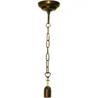 Clayre & Eef LumiLamp Snoerpendel Ketting Tiffany 100 cm Bruin Metaal Pendellamp Bruin Pendellamp