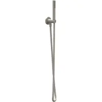 Ivy Aia Handdoucheset set bestaande uit doucheslang 150 cm, wandhouder met uitlaat en staafhanddouche geborsteld nickel pvd