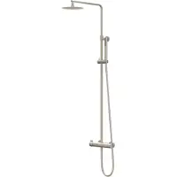 Ivy Aia Pact Regendoucheset 1 opbouw, 20cm slim hoofddouche, 3-standen handdouche Geborsteld nickel PVD