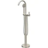Ivy Aia Badmengkraan Pact Vrijstaand Met Draaibare Uitloop Slang 150 cm En Satin Handdouche Geborsteld Nickel PVD