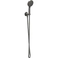 Ivy Aia Algemeen Handdoucheset, slang 150cm, wandhouder met uitlaat en 3-standen handdouche Geborsteld metal black PVD