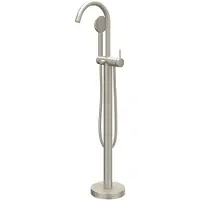 Ivy Aia Badmengkraan Bond Vrijstaand Met Draaibare Uitloop Slang 150 cm En Satin Handdouche Geborsteld Nickel PVD