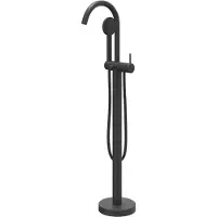 Ivy Aia Badmengkraan Bond Vrijstaand Met Draaibare Uitloop Slang 150 cm En Satin Handdouche Mat Zwart PED