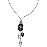 Behave - ketting met ingelegde schelp hanger - nikkelvrij - cadeau in geschenkzakje - 58,5 cm