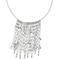 Behave ketting zilverkleur met hanger 45 cm (+5 cm verlengketting) - elegante fringe stijl