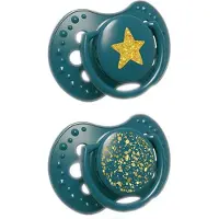 Lovi Stardust fopspenen 2 st. set- groen 0-3 maanden