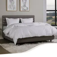 Tempur Home by - Dekbedovertrek - 200 x 220 cm - Wit & Katoensatijn - Strijkvrij & Drogerbestendig - Slaapkamer & Comfort - Zijdezachte glans en luxe gevoel
