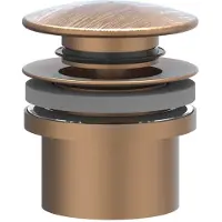 Ivy Aia Design afvoerplug stop&go geborsteld mat koper pvd
