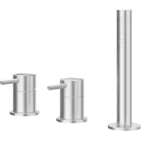 Ivy Aia Concord Badrandcombinatie 3-gats mengkraan met uittrekbare handdouche, zonder uitloop RVS316 geborsteld