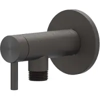 Ivy Aia Toebehoren Hoekstopkraan 1/2" 3/8 RVS316 geborsteld carbon black PVD