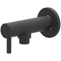 Ivy Aia Toebehoren Hoekstopkraan 1/2" 3/8 Mat zwart PED