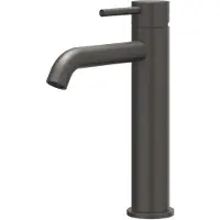 Ivy Aia Concord Eenhendel wastafelmengkraan opbouw model M, coldstart RVS316 geborsteld carbon black PVD