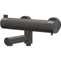 Ivy Aia Badthermostaatkraan Tribe Opbouw Omstel Met Draaibare Baduitloop Met Omstel RVS316 Geborsteld Carbon Black PVD