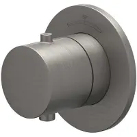 Ivy Aia Bond Afbouwdeel inbouwthermostaat symmetry met rond rozet Geborsteld metal black PVD