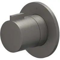Ivy Aia Pact Afbouwdeel inbouw stopkraan symmetry met rond rozet Geborsteld metal black PVD