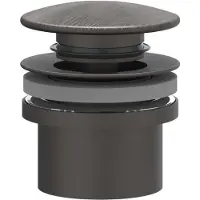 Ivy Aia Design Afvoerplug Stop&Go Geborsteld Carbon Black PVD