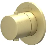 Ivy Aia Bond Afbouwdeel inbouwthermostaat symmetry met rond rozet Geborsteld mat goud PVD