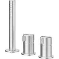 Ivy Aia Tribe Badrandcombinatie 3-gats mengkraan met uittrekbare handdouche, zonder uitloop RVS316 geborsteld