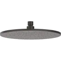 Ivy Aia Hoofddouche medium 25 cm anti-kalk nozzels rvs316 geborsteld carbon black pvd