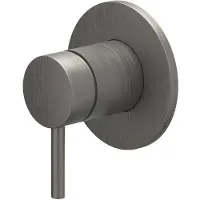 Ivy Aia Bond Afbouwdeel inbouw douchemengkraan eenhendel met ronde rozet Geborsteld metal black PVD