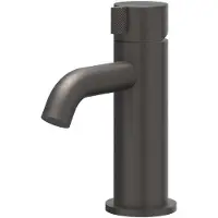 Ivy Aia Tribe Eenhendel wastafelmengkraan opbouw model S, coldstart RVS316 geborsteld carbon black PVD