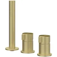 Ivy Aia Tribe Badrandcombinatie 3-gats mengkraan met uittrekbare handdouche, zonder uitloop RVS316 geborsteld mat goud PVD