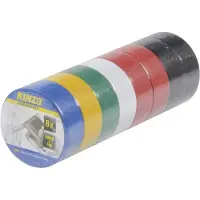 Kinzo 8 gekleurde rollen isolatie tape - 18 mm x 5 meter - Isolerende tape