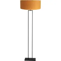 Steinhauer Vloerlamp 160cm Stang zwart met gouden kap